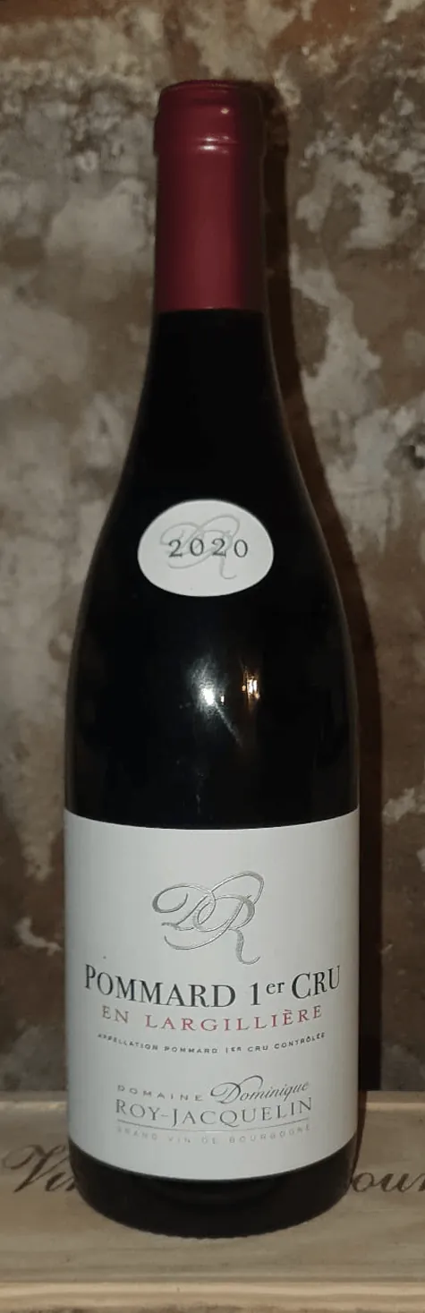 Flasche Pommard 1er Cru En Largillière, Domaine Roy-Jacquelin, Rotwein aus dem Burgund