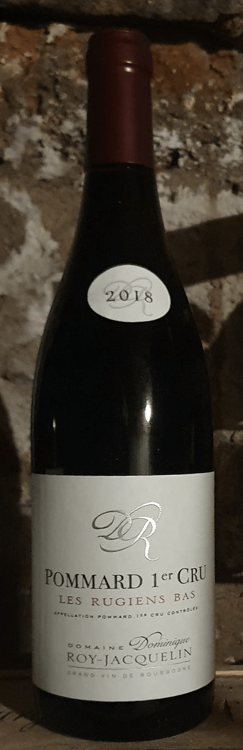 Bouteille de Pommard 1er Cru Les Rugiens Bas, Domaine Roy-Jacquelin, vin rouge de Bourgogne